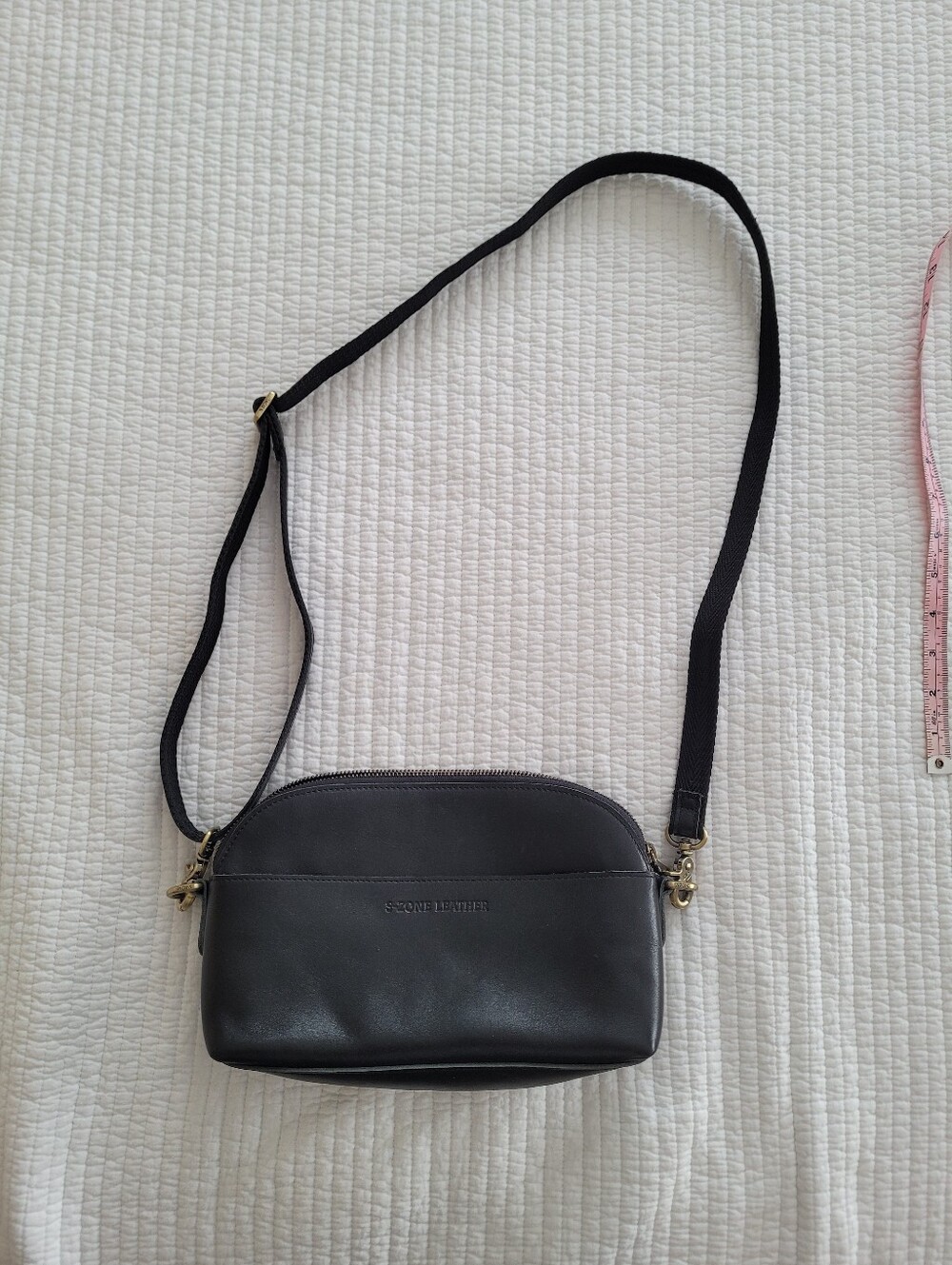 S Zone Leather Crossbody Purse